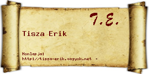 Tisza Erik névjegykártya