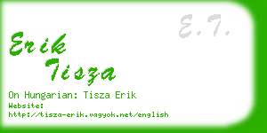 erik tisza business card